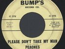 PEACHES: Please Don't Take My Man / I'm Living In A Dream 45 rare Soul