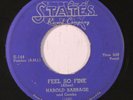 HAROLD BURRAGE: Feel So Fine / You're Gonna Cry 45 rare Blues & R&B