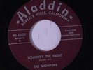 MONITORS: Tonight's The Night / Candy Coated Kisses 45 (tiny label mark)
