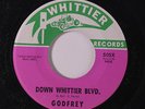 GODFREY: Down Whittier Blvd. / Instrumental 45 rare Rock & Pop