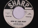 LORRAINE ELLISON: Open Up Your Heart 45 (dj, few lbl flakes) Soul