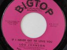 LOU JOHNSON: If I Never Get To Love You / Thank You Anyway (mr. D.j.) 45 Soul