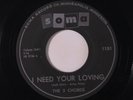 FIVE CHORDS: I Need Your Loving / Bedilia Brown 45 Vocal Groups