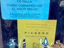Picasso signed LP/Manuel De Falla The Three Cornered Hat/print On Record.