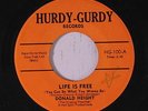 DONALD HEIGHT: Life Is Free / De Da Da 45 (xol) Funk
