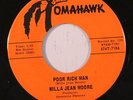 WILLA JEAN MOORE: Poor Rich Man 45 Bluegrass