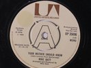 MIKE BATT: Your Mother Should Know / Suddenly 45 (UK demo, centre intact) Rock