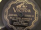 Victor 23580 LOUIS ARMSTRONG with JIMMIE RODGERS Blue Yodel # 9 1931 VG+ 78 rpm