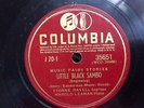 Vintage shellac 78 RPM record LITTLE BLACK SAMBO  Music Fairy Stories