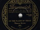 174e. Thomas Brown - On the Plains of Texas & Carry Me Back to Dixie - Bruns 593