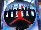 Michael Jordan Clock design. Painted records vinyls. Handmade stencil work