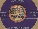 THE BLENDERS I Wont Tell The World GROUP DOO WOP SOUL R&B 45 RPM RECORD NM-
