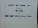 TLC 3LP Augmented History Violin ; G.Taschner, Thibaud, Hubay, Flesch, Hassid
