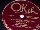 SARA MARTIN CLARENCE WILLIAMS Squabbling Blues 78 Record OKEH 8108 Pre War Blues