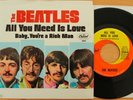 BEATLES All You Need Is Love/Baby You're A Rich Man 45 with Picture Sleeve VG+