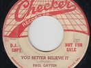Blues R&B 45 - Paul Gayten - You Better Believe It - Checker - mp3