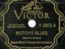 Bennie Moten's Kansas City Or  Moten's Blues, Let's Get It Victor V-38072 78 rpm