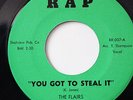 THE FLAIRS-YOU GOT TO STEAL IT /WHERE YOU LIVE-NORTHERN 45 on RAP  NM