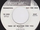 THE KINKS Tired of Waiting For You/Come On PROMO 45 Unplayed WAREHOUSE FIND 