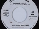 Northern Soul 45 BARBARA COOPER What's One More Tear RCA VICTOR NM HEAR
