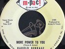 Northern Soul 45 Harold Burrage More power to you/A long way together M-pac 7229