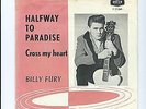 BILLY FURY very rare Danish 45 Halfway To Paradise PS Decca 1961