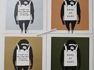 BANKSY ART COVERS LIMITED 500 SET OF FOUR 12