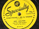 Hear Blues 78 Roy Milton - Everything I Do Is Wrong / Hop, Skip And Jump On Spe