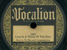 REV. A. W. NIX & CONG. Love Is A Thing BLACK GOSPEL DOWNER 78 on VOCALION 1431