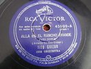 EACH 78 RPM BRAZIL PEDRO VARGAS TITO GUIZAR BOLERO TANGO ALLA EN RANCHO GRANDE