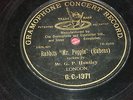 Gramophone Concert Record - G P Huntley - Rabbits    One sided 78   G.C-1371