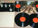 3 Beatles Capitol Vinyl LPs-Orange Label-Abbey Road;White Album;Meet The Beatles