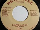 Zeal 45rpm record Don't you know on Potential Very rare modern soul boogie hear
