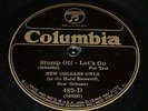 78rpm Jazz Columbia 489-D - NEW ORLEANS OWLS - Stomp Off - Let's Go