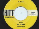 THE TITANS 45RPM '61 HITT A-RAB/MARQUETTE INSTRUMENTAL SAX ROCKER VG TO VG+