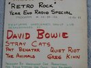 1983 Retro Rock Double LP w/ LIVE David Bowie/Animals/Stray Cats, w/ cue sheets