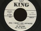 NEW BREED R&B DOO-WOP LEE WILLIAMS & THE MOONRAYS (No) I Won't Cry Anymore KING