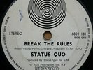 Status Quo New Zealand 45 Break The Rules Vertigo Swirl Label 1974 Rare