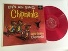 David Seville & The Chipmunks LP Let's All Sing With The Chipmunks Red Wax