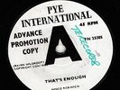 Northern Soul Rosco Robinson Thats Enough Pye International  Demo Original