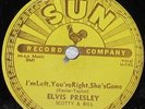 ELVIS PRESLEY BABY LETS PLAY HOUSE / I'M LEFT YOUR RIGHT SUN 217 78 RPM RECORD
