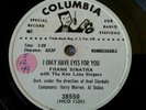 78 RPM COLUMBIA RECORDS FRANK SINATRA  I ONLY HAVE EYES FOR YOU  1949