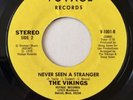 THE VIKINGS 70s crossover soul 45 Never Seen A Stranger / Heartaches   Voyage M-
