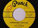 CHUCK EDWARDS: Downtown Soulville / I Need You 45 (tag residue ol) rare Funk