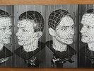 KRAFTWERK - electric cafe / english version sticker LP Krautrock Electronic 1986