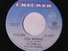 ALLISON & CALVIN TURNER: Yeah, Memories / Shake What Your Mamma Gave You 45 (dj