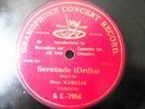 78rpm JAN KUBELIK Violin - DRDLA Serenade - G&T LONDON 1902 1st STAMPER