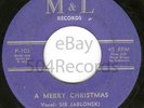 SIR JABLONKSKI & THE UNKNOWNS - DOO WOP CALYPSO - A Merry Christmas RARE 45RPM