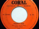 BUDDY HOLLY 45 Peggy Sue / Everyday ROCKABILLY Coral OBSCURE PRESS 1950's w3715