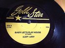 SLEEPY LABEEF BABY LET'S PLAY HOUSE GOLD STAR  LABEL REPRO ROCKABILLY 45 RARE